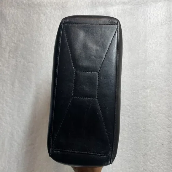 Kate Spade New York Black Leather Structured Satchel Handbag Missing Strap - Picture 5 of 16